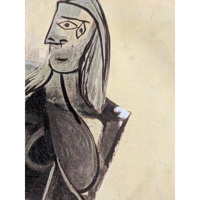 1940s Pablo Picasso, Portrait of a Woman, Color Offset Lithograph on Pur de Marais Fil Paper, 1943 For Sale - Image 5 of 8