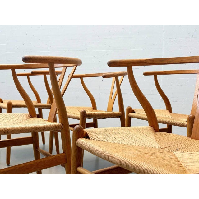 Vintage CH24 Wishbone Chairs by Hans J. Wegner for Carl Hansen & Søn, Denmark, 1990s, Set of 6 For Sale - Image 14 of 18