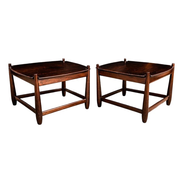 “Arimelo” Side Tables in Brazilian Rosewood, Sergio Rodrigues, 1958 - Lot 596A For Sale