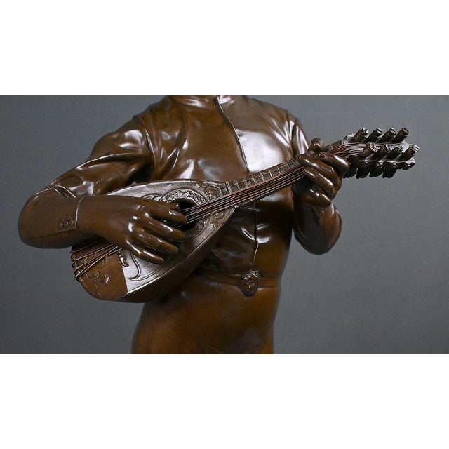 Dubois, The Florentine Singer, 1865, Bronze For Sale - Image 10 of 18