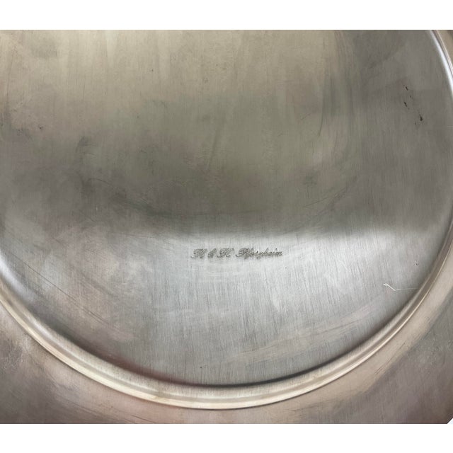 1980s A Pair Silver Round Platters Plain, 12 In. For Sale In New York - Image 6 of 10