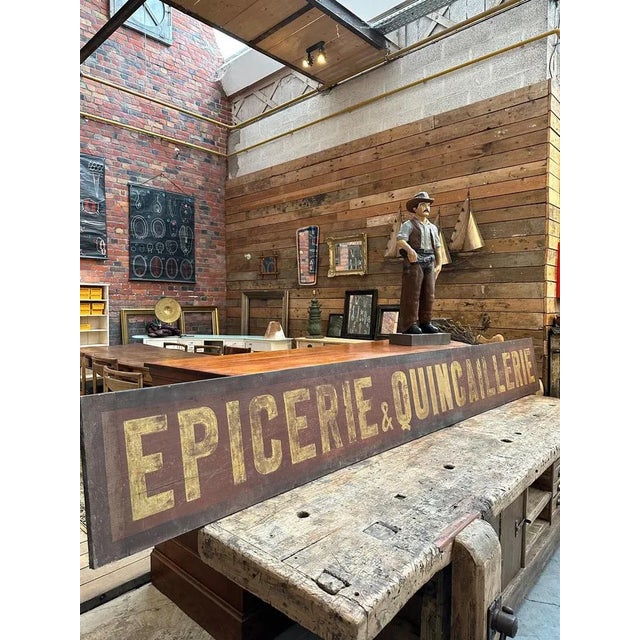 This 50's sign is painted on wood The patina is very nice The colors are still vivid I have official proof of authenticity...