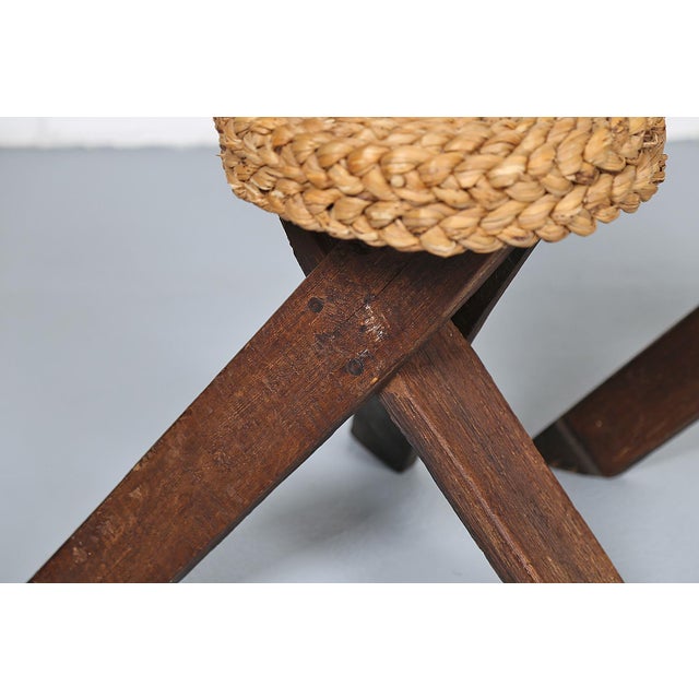 Vintage Tripod Chairs by Frida Minet and Adrien Audoux, 1950s, Set of 4 For Sale - Image 14 of 18