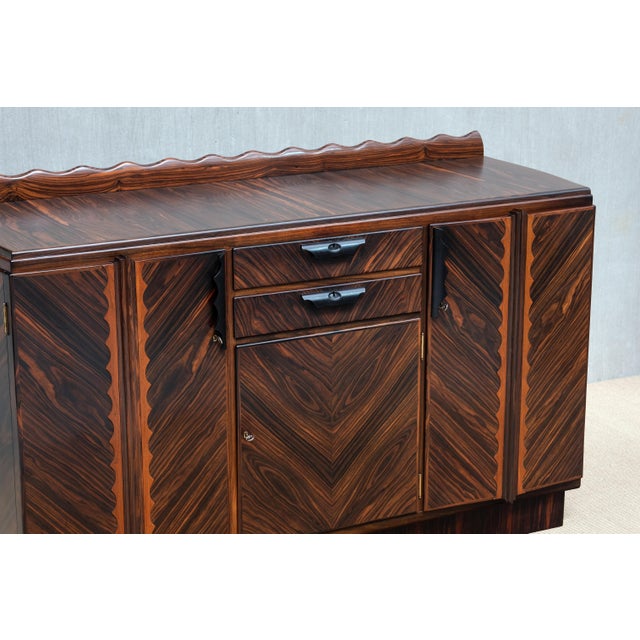 Vintage Amsterdam School Credenza in Macassar Ebony, 1920s For Sale - Image 10 of 15