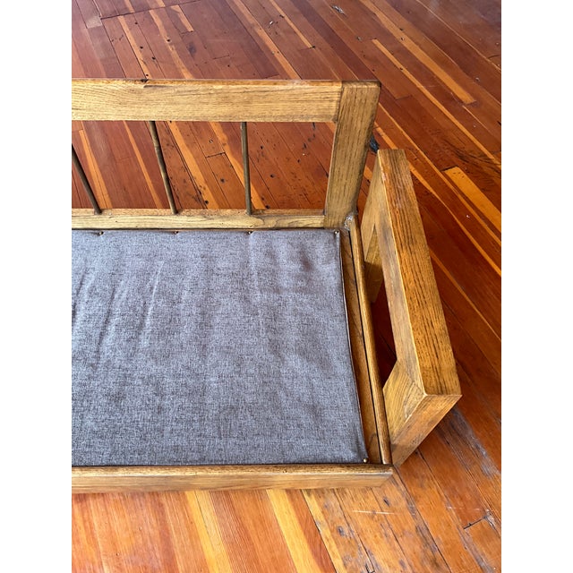 Brutalist Howard Oak Sofa 1950s Usa For Sale - Image 9 of 12