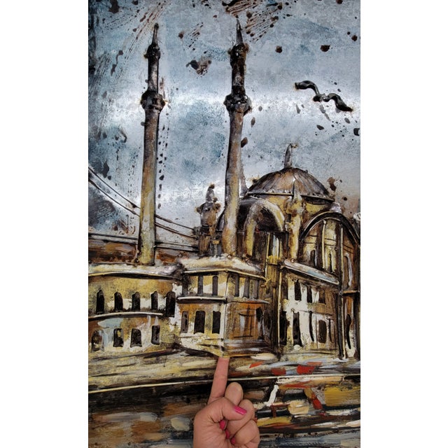 Brown Hagia Sophia Church Mosque Istanbul Turkey Turkish Scene 3D Mixed Media Wall Art Metal Wood Art For Sale - Image 8 of 12