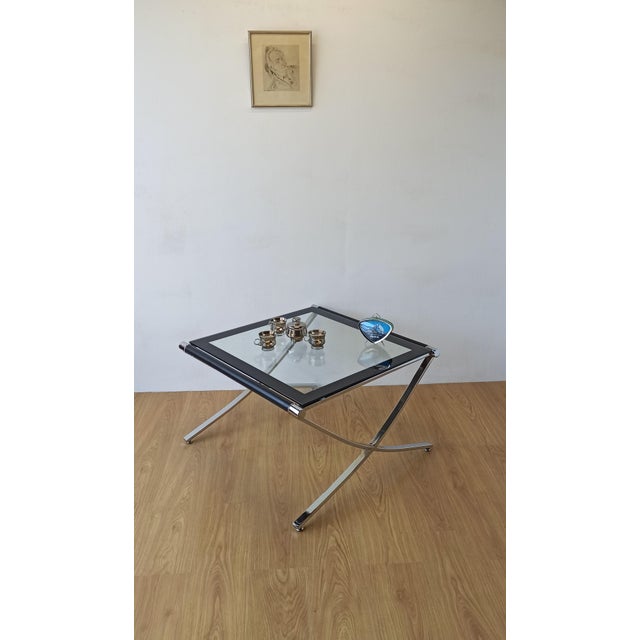 Barcelona Style Chrome Coffee Table, 1970s For Sale - Image 13 of 18