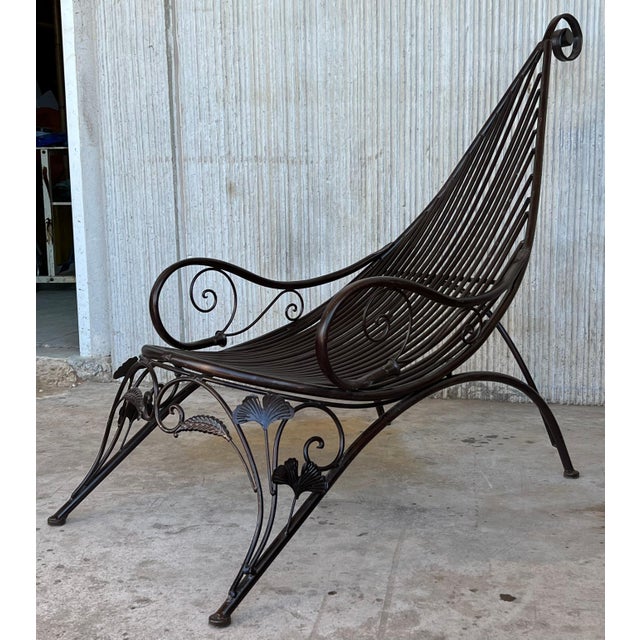 Black Pair of French Mid-Century Modern Siesta Chaise Lounge Chairs For Sale - Image 8 of 18