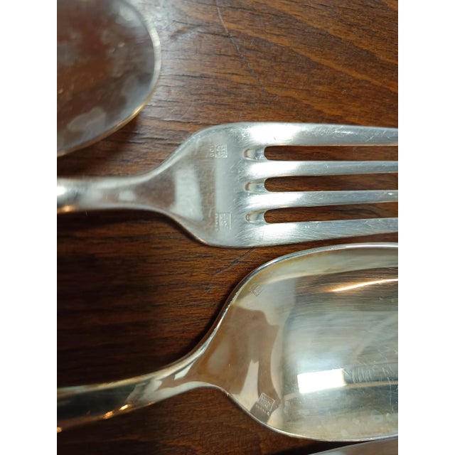 1970s Vintage Silver Cutlery Set from Létang Rémy, 1970s, Set of 59 For Sale - Image 5 of 15