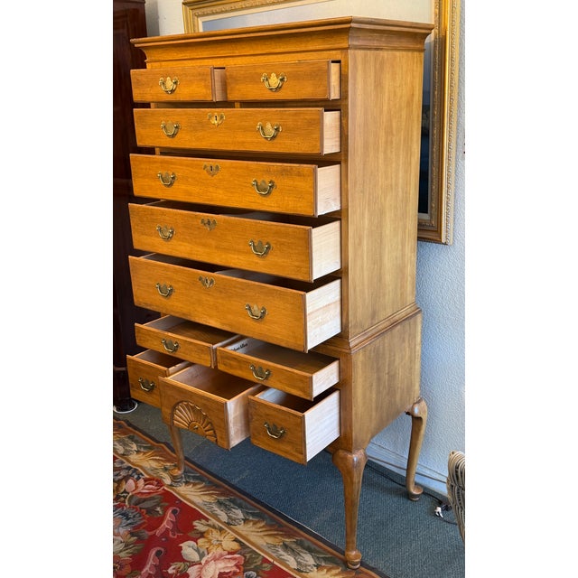 Design Plus Gallery presents the 1776 Collection Highboy Dresser from Ethan Allen. The dresser offers a Queen Anne style...