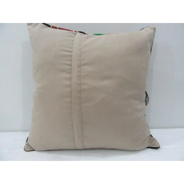 Contemporary Handmade Striped Turkish Kilim Pillow Cover For Sale - Image 3 of 4