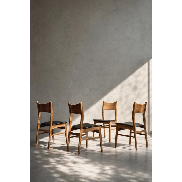 Mid-Century Scandinavian Modern Dining Chairs in Beech and Teak, 1960s, Set of 4 For Sale - Image 14 of 18