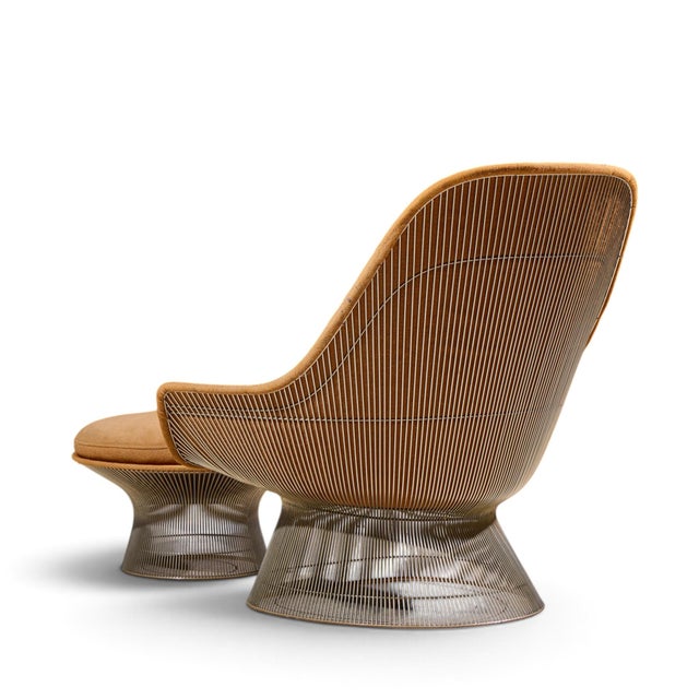 Mid 20th Century Warren Platner for Knoll Mid Century Easy Lounge Chair and Ottoman For Sale - Image 5 of 10