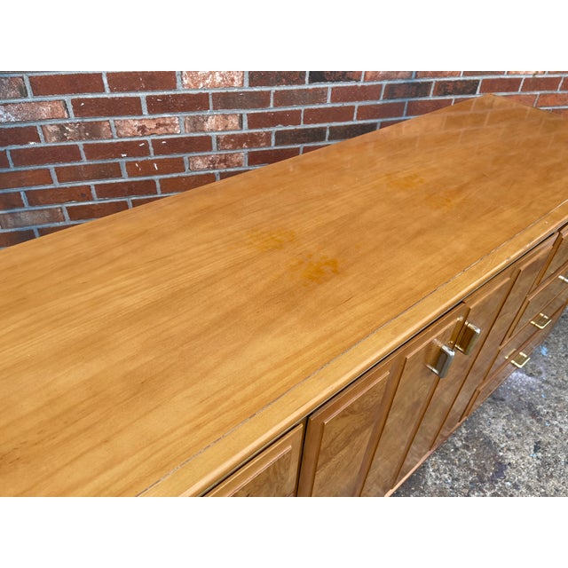 Wood 1960s American of Martinsville Burlwood Lowboy Dresser For Sale - Image 7 of 8