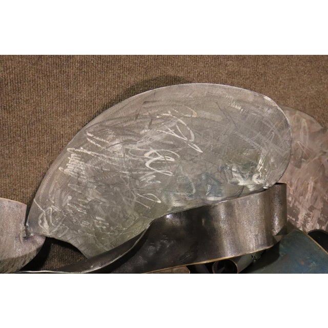 Industrial Mid 20th Century Signed Metal Wall Art For Sale - Image 3 of 7