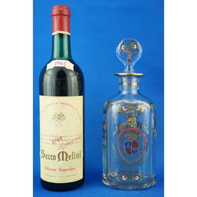 Antique Crystal Decanter Bottle with Gold Decorations by Ludwig Moser, 1890s For Sale - Image 8 of 18