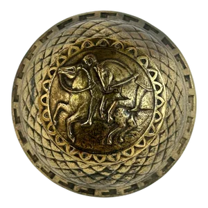 Gilt Bronze Equestrian Desk Top Inkwell