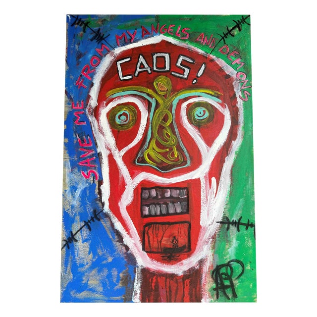 ArpVerdeacqua, Chaos 2020, Acrylic on Canvas For Sale