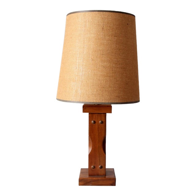 Vintage Wooden Lamp For Sale