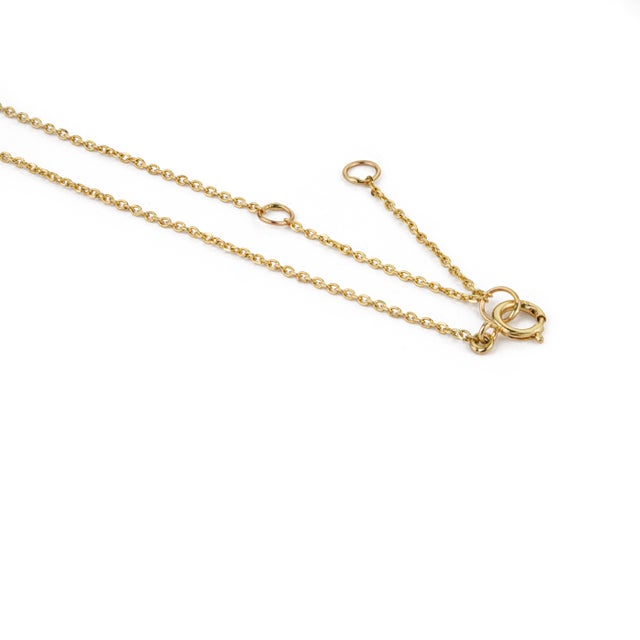 East-West Green Tourmaline & Diamond Pendant Necklace, 3.26ct in 14k Yellow Gold For Sale - Image 9 of 16