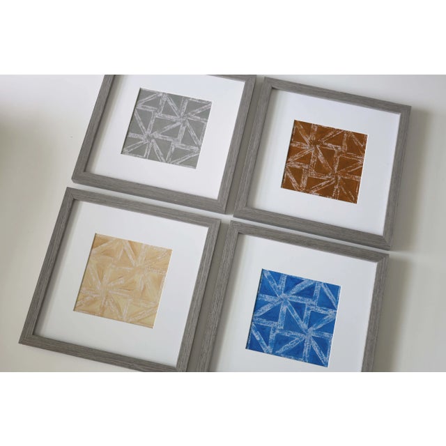 Abstract Nocturnal Original Paintings Series, Framed Set of 4 For Sale - Image 3 of 3