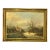 Mid-Century Modern Impressionist Oil Painting, Dutch City on Rhine in Winter, Signed & Framed, 32"w For Sale