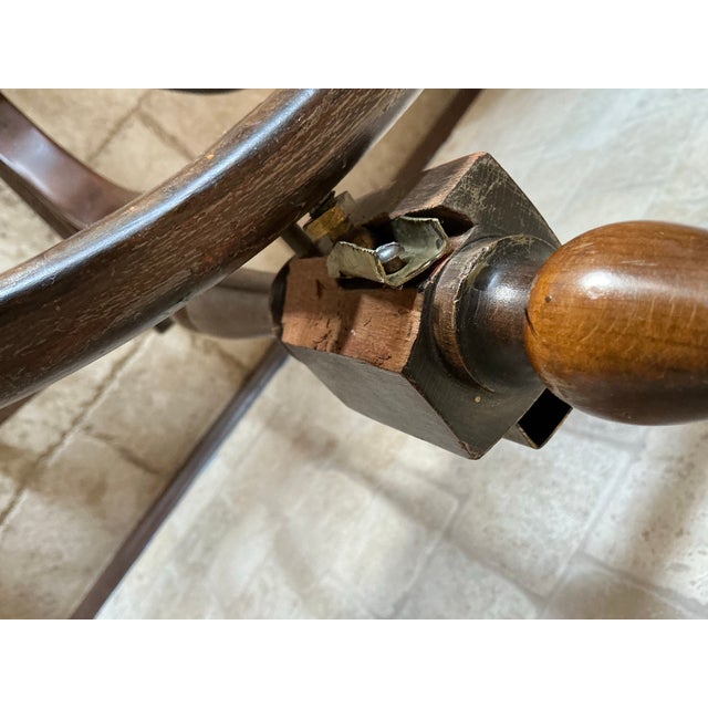 American Antique Wooden Rocking Cradle With Turned Legs, C. Late 19th Century For Sale - Image 3 of 12