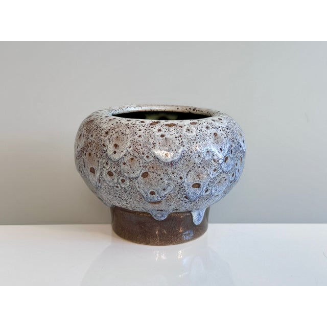Studio Ceramic Vase with Lava Glaze from KTU Unterstab, Langenhessen, Germany, 1960s For Sale - Image 13 of 13