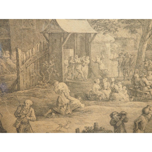 La 3ème Fête Flamande 18th Century Lithograph by Jacques-Philippe Le Bas For Sale - Image 18 of 18
