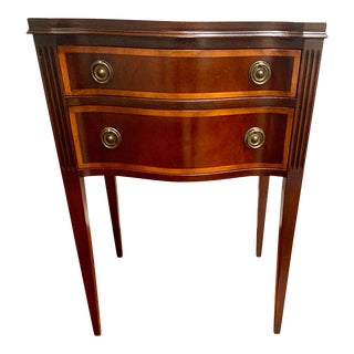 Mahogany Side End Table Nightstand Drawers Vintage Mahogany For Sale