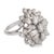 Mid Century 4.20 Carat Diamond 14k White Gold Cocktail Ring, Size 6 For Sale - Image 4 of 6