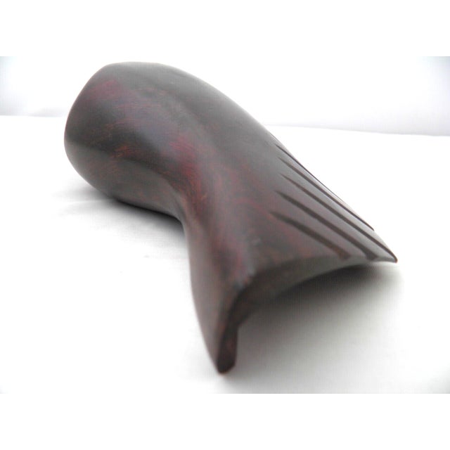 Ironwood Hand Carved Conch Sea Shell Sculpture 7 Inches For Sale - Image 4 of 4