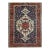 Vintage Persian Bakhtiari Bibibaft Rug, Hand-Knotted Wool, Geometric Medallion Design, Vegetable Dyes, Navy & Red, 5x7 For Sale