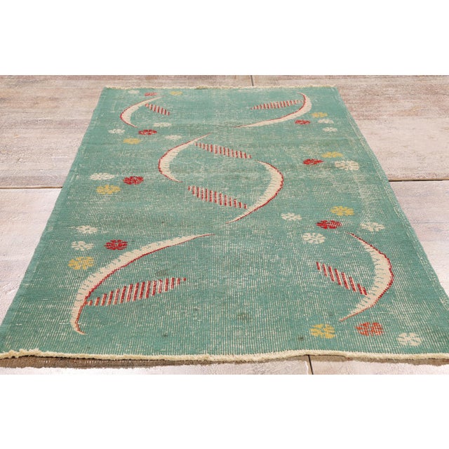 Zeki Muren Vintage Turkish Sivas Rug, 03'00 X 05'11 For Sale - Image 9 of 10