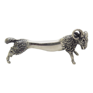 Vintage Italian Handmade Genuine Sterling Silver 925 Ram / Aries Shaped Spoon Rest