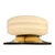 Vintage Art Deco Italian Brass and Opaline Glass Ceiling-mounted Lamp from Deknudt Lustrerie For Sale - Image 3 of 9