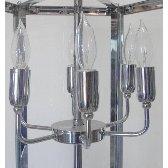 Italian Modern Hexagonal Shaped Lantern, 1990's For Sale In Los Angeles - Image 6 of 8