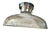 1930s Pagoda Holophane Glass on Original Old Chrome Holder For Sale - Image 4 of 4