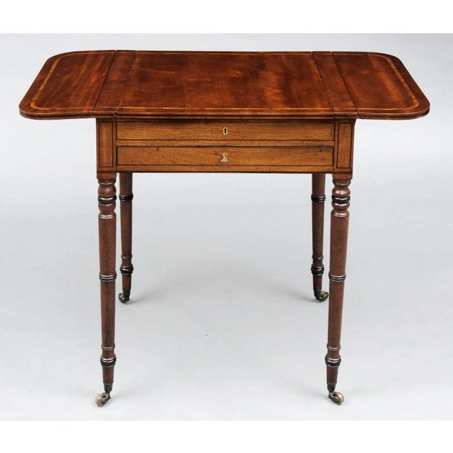 Brown English Antique Regency Games Table For Sale - Image 8 of 11