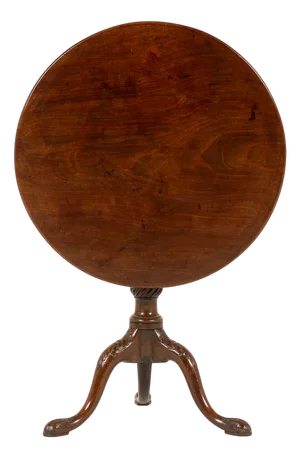 Antique English Mahogany Tripod Table, 1700s