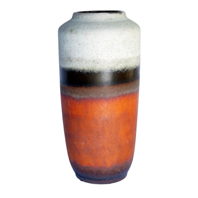 A Beautiful Mid Century Modern, 1970's West German Pottery Vase.