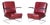 Czech Bauhaus Armchairs in Red Leather and Chrome by Arnošt Beck, 1930s, Set of 2 For Sale
