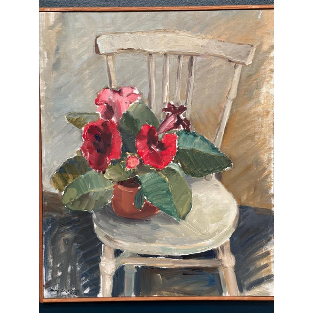 Aina Engström, Gloxinian, 1973, Oil on Canvas, Framed For Sale - Image 10 of 18