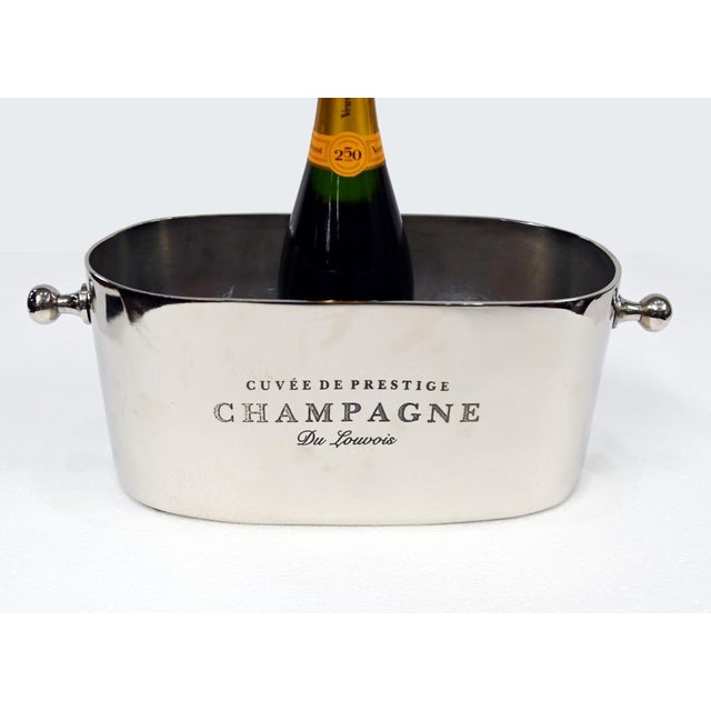 French Silver-Plated Champagne Cooler from Cuvée Du Louvois, 2000 For Sale - Image 6 of 7
