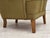 1960s, Danish highback armchair. Original green furniture wool, beech wood legs and brass springs in the seat. Original...