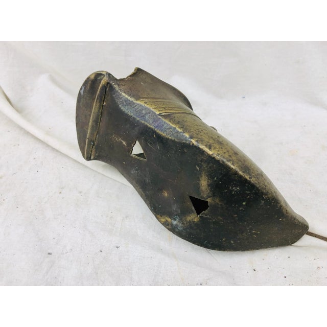 1900 - 1909 Antique Brass Slipper For Sale - Image 5 of 7