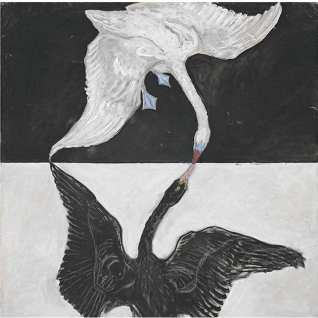 Contemporary Hilma Af Klint the Swan Official Exhibition Poster For Sale - Image 3 of 3