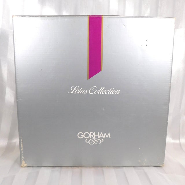 1990s Gorham Crystal Three Part Round Relish Tray in Lotus For Sale - Image 4 of 5