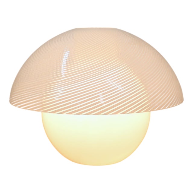 Murano Glass Incamiciato Mushroom Table Lamp from Veart, 1970s For Sale