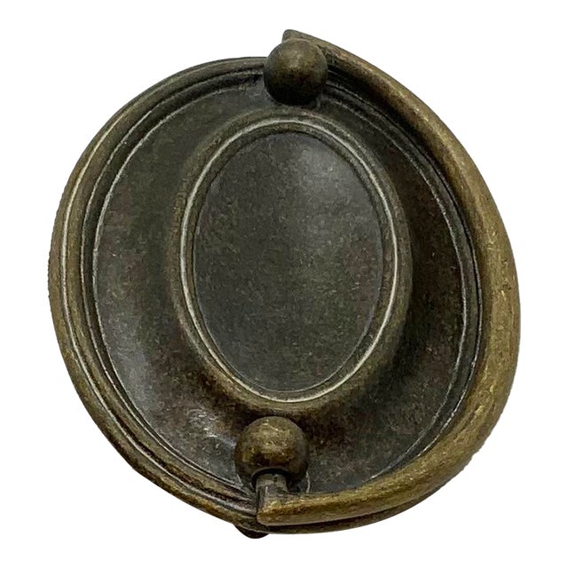 Thomasville Antique Brass Oval Pull Large For Sale